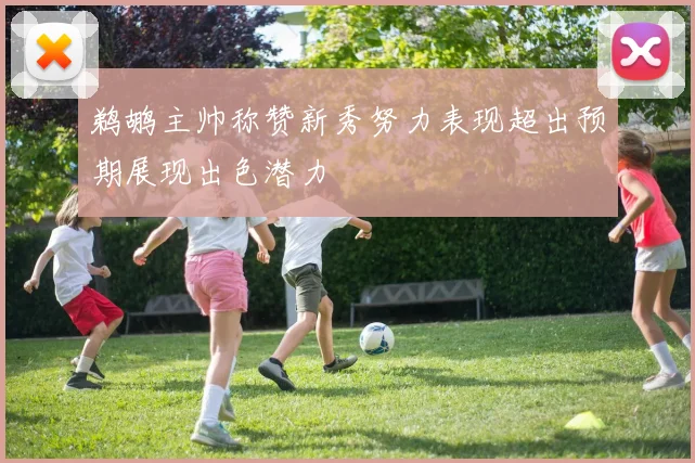 鹈鹕主帅称赞新秀努力表现超出预期展现出色潜力
